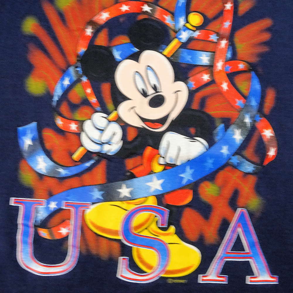 Disney Mickey Mouse USA Blue T-Shirt Large